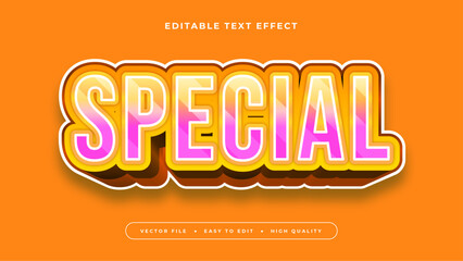 special editable text effect 3d gradient typography design