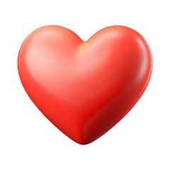 Pink heart isolated on transparent background 