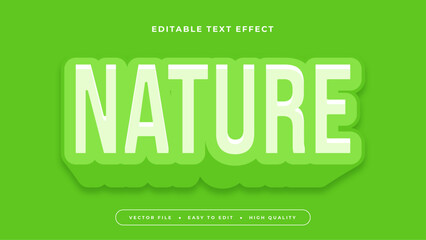 nature editable text effect with green white bold gradient style