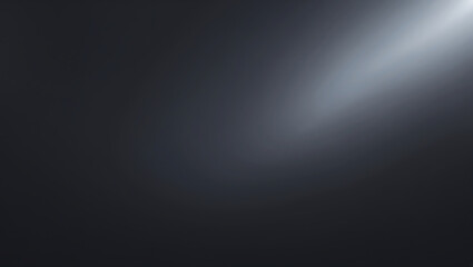 Abstract gradient background with soft light ray corner and dark tones