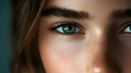 Fototapeta premium Close-up of captivating blue eyes.