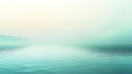 Obraz premium A tranquil lake gradient background.featuring soft blues and greens.highlighting calmness and nature.Ideal for travel blogs, nature promotions, and relaxation apps