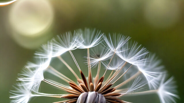 Dandelion macro with delicate pappi layers.