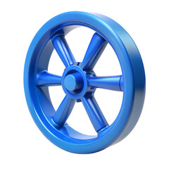 Obraz premium Vibrant Blue Wheel: Clean, Modern Design Element. Perfect for websites, branding, and graphic design