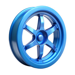 Obraz premium Vibrant Blue Wheel: Clean, Modern Design Element. Perfect for websites, presentations, and graphic 