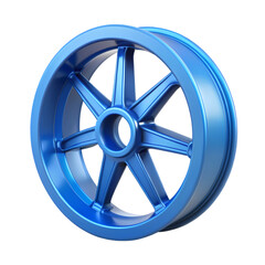 Obraz premium Vibrant Blue Wheel: Clean, Modern Design Element for Projects, Websites, and Presentations. Perfect 