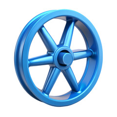 Obraz premium Vibrant Blue Wheel: Clean, Modern Design Element. Perfect for websites, presentations, and more! 