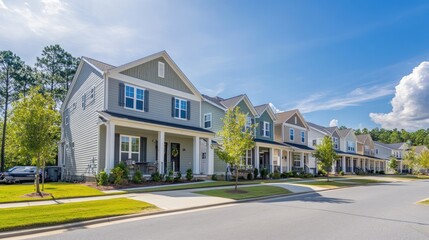 Suburban Homes on a Sunny Day