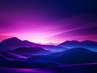 Fototapeta premium Stunning purple and blue mountain landscape.
