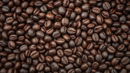 Close-up shot of a background filled with aromatic roasted coffee beans, creating a warm and inviting atmosphere for adding text or designs, photography, beans