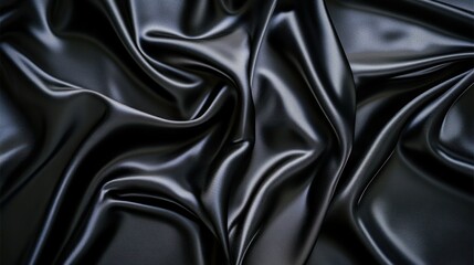 Fototapeta premium Abstract Black Silk Fabric