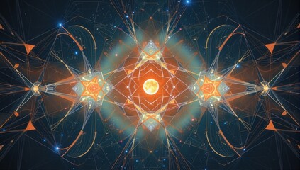 Obraz premium Celestial Geometry Star Portal