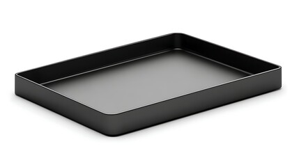 A Black Rectangular Empty Storage Tray