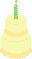 happy birthday celebration cake with confetti