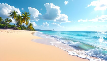 High-resolution image of a serene sandy beach