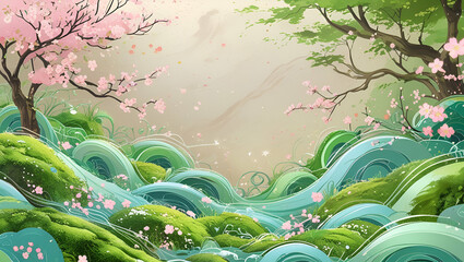 Vibrant Anime-Inspired Ground Texture Featuring Bold Colors and Dynamic Details