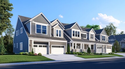 Modern Townhouses in a Suburb