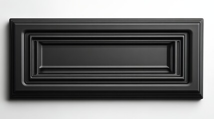 Obraz premium Black Rectangular Frame with Intricate Multi Layered Design