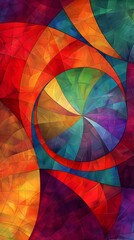 Fototapeta premium A vibrant abstract swirl of colors creating a dynamic and energetic visual effect.