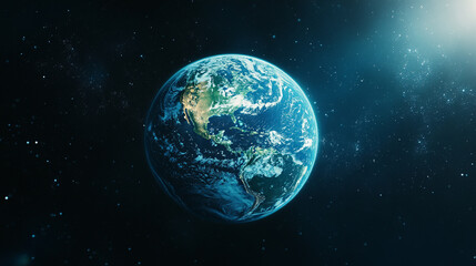 Earth viewed from space showcasing the vibrant colors and swirling clouds in the atmosphere