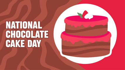 national chocolate cake day with delicious chocolate cake