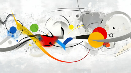 Abstract colorful swirls and shapes design, textured background, modern art, website banner