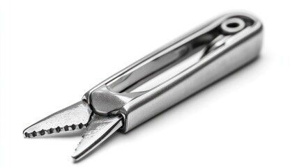 Obraz premium A metallic tool featuring pointed jaws, designed for gripping and cutting.
