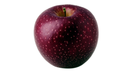 Fresh, shiny red apple isolated on a white background, showcasing texture, color, and natural beauty for healthy eating and culinary use