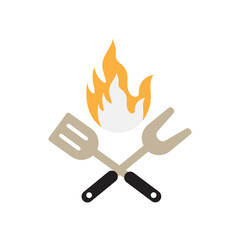 Barbecue Equipment icon illustration flat