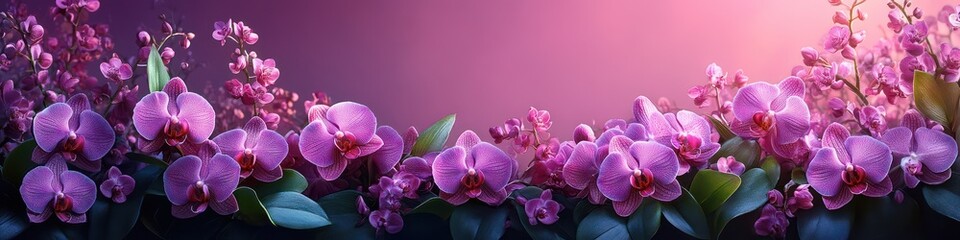 Obraz premium Orchid Bloom: A Serene Symphony of Purple