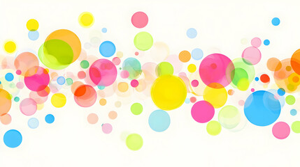 Colorful bubbles floating, celebratory design, white background, party invitation