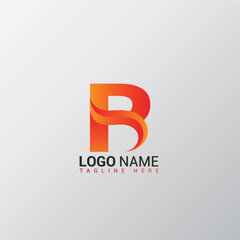 Gradient R letter icon vector concept design for branding