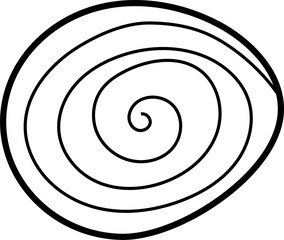 Minimalist Spiral Line Art Design for Coloring Page