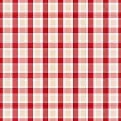 Red and Beige color design plaid pattern	