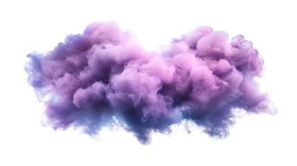 Fototapeta premium A captivating cloud photo featuring purple and blue hues, evoking tranquility. transparent background