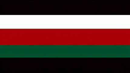 Obraz premium Horizontal tricolor flag, red white green stripes, black border, national symbol, website design