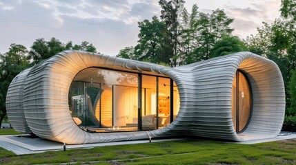 3D printed concrete house