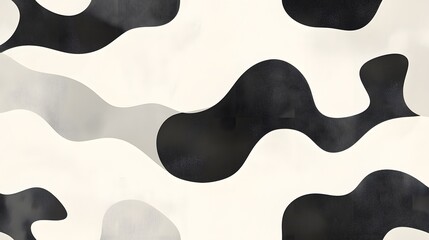 Obraz premium Abstract Black and White Wave Pattern Design
