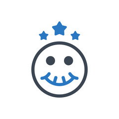 Smiling Star Rating Icon