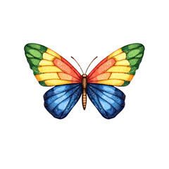 Fototapeta premium Colorful Sparkling Butterfly with Gradient Style Design