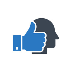 Head Approval Thumbs Icon