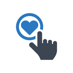 Heart Selection Hand Icon
