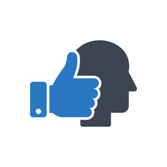 Thoughtful Thumbs Up Icon