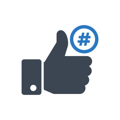Thumbs Up Hashtag Icon