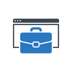 Briefcase Laptop Screen Icon