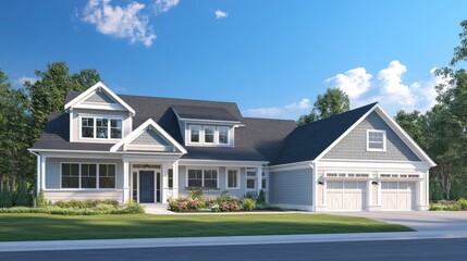 A beautiful modern suburban home