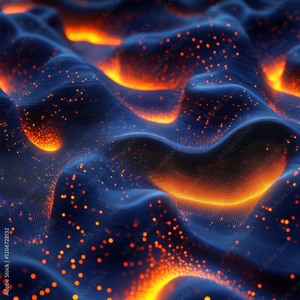 Poster abstract glowing lava texture.