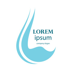 fresh blue water drop design