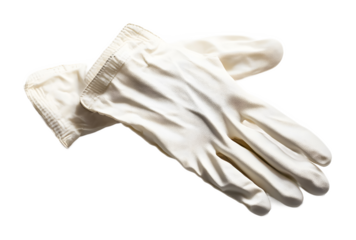 Examination gloves on a transparent background. isolated background.