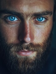 Obraz premium Man with Blue Eyes
